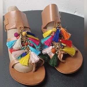 Steve Madden Tan Leather Sandals 6.5